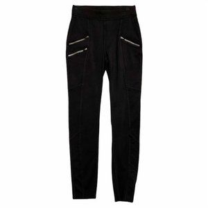 Athleta Ponte Moto Midrise Skinny Pants Leggings Black Size XS